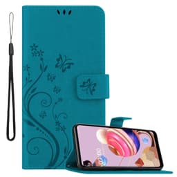 LG K51S lommebokdeksel Blomster (Blå)
