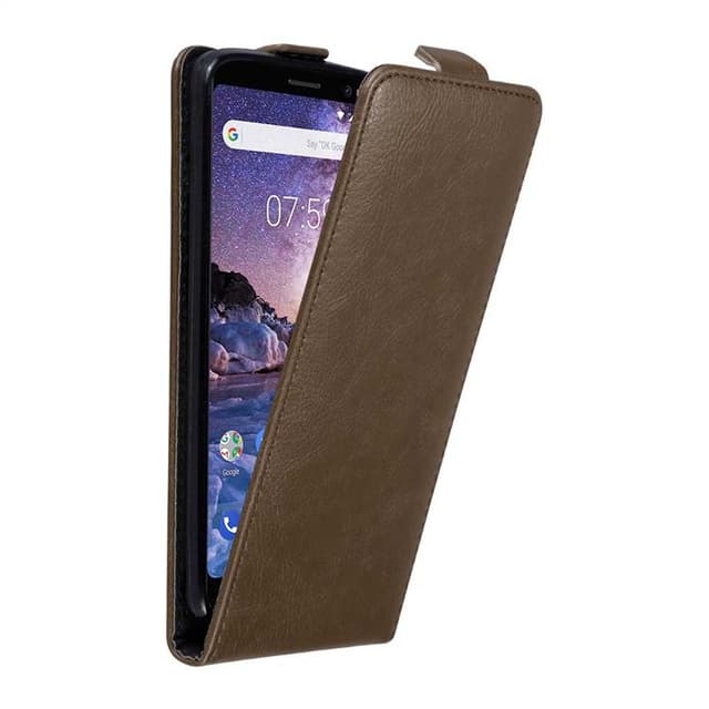 Nokia 7 PLUS deksel flip cover (brun)