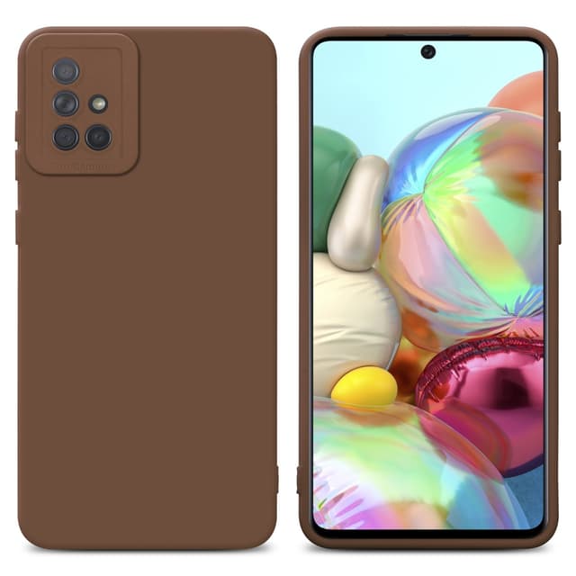 Samsung Galaxy A71 4G Suojakuori Kotelo (Ruskea)