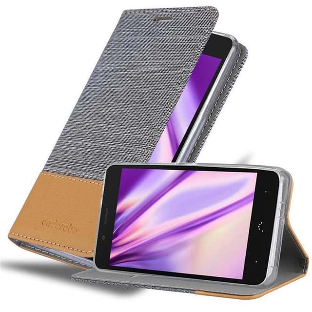 BQ Aquaris X5 PLUS Pungetui Cover Case (Grå)