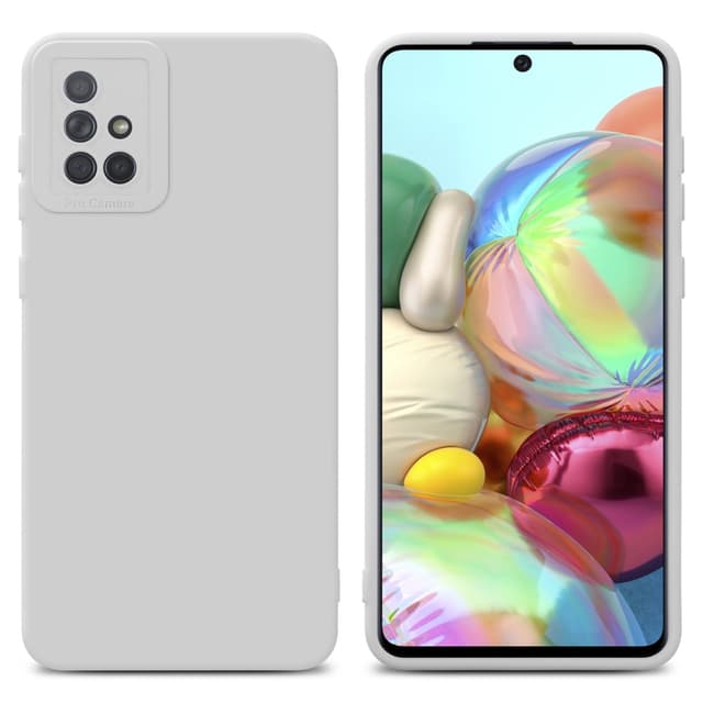 Samsung Galaxy A71 4G Skal Fodral Case (Vit)
