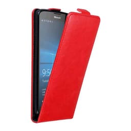 Nokia Lumia 950 XL Suojakuori Lompakkokotelo (Punainen)
