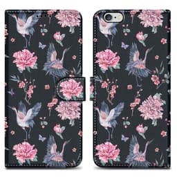 iPhone 6 PLUS / 6S PLUS Plånboksfodral Skal (Svart)