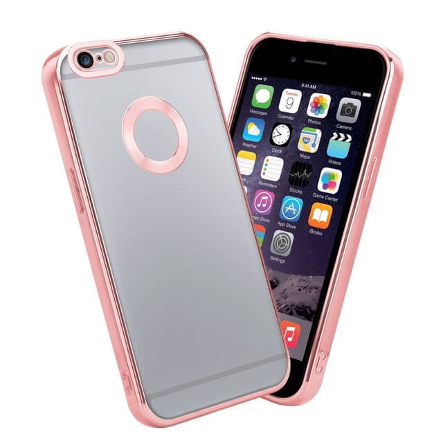 iPhone 6 / 6S silikondeksel Krom case (gjennomsiktig)