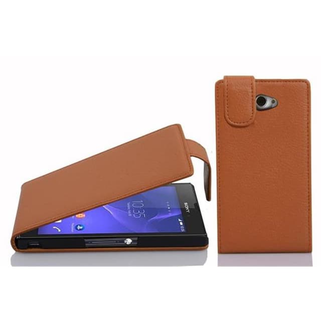 Sony Xperia M2 / M2 AQUA Flipfodral Skal (Brun)