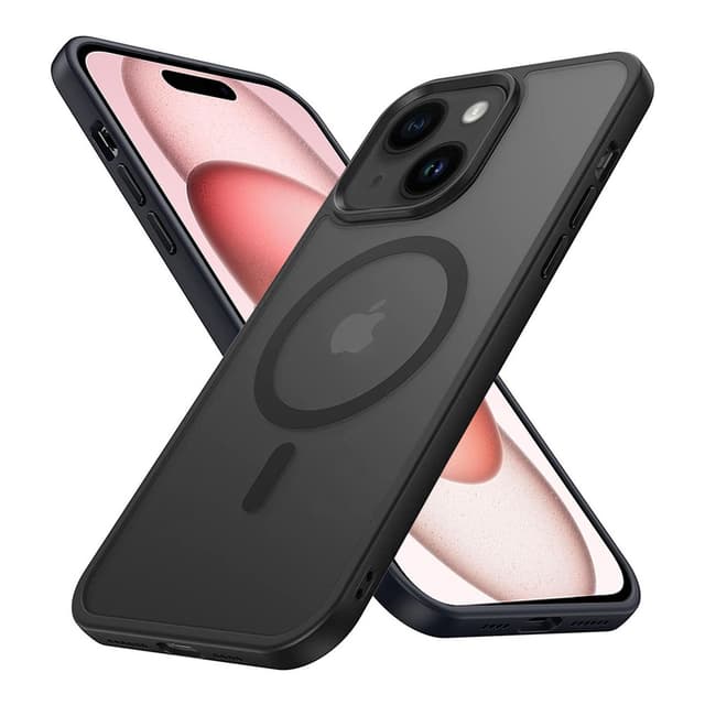 iPhone 15 PLUS Skal Fodral kompatibel MagSafe (Svart)