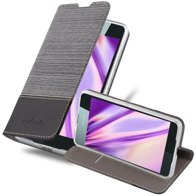 Nokia Lumia 650 Plånboksfodral Skal (Grå)