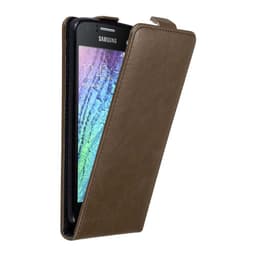 Samsung Galaxy J1 2015 deksel flip cover (brun)