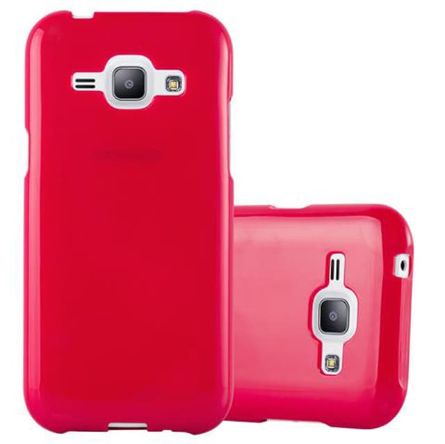 Samsung Galaxy J1 2015 Suojakuori Kotelo (Punainen)