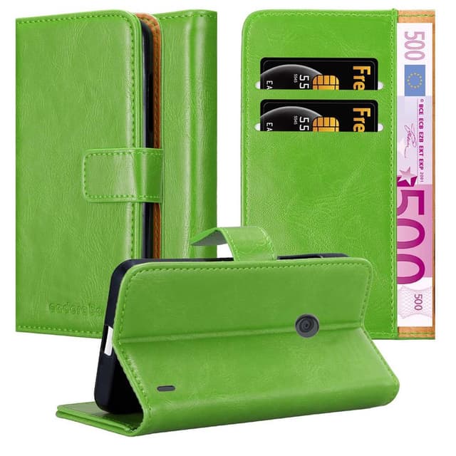 Nokia Lumia 520 / 521 lommebokdeksel etui (grønn)