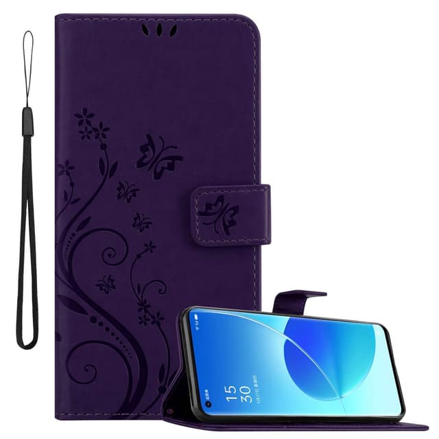 Oppo Reno6 PRO 5G Pungetui Cover Case (Lilla)