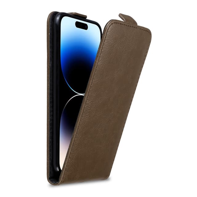 iPhone 14 PRO MAX Pungetui Flip Cover (Brun)