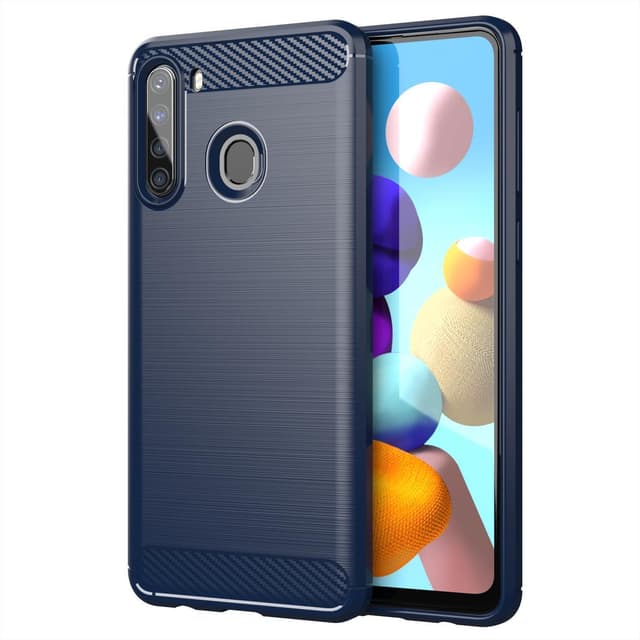 Samsung Galaxy A21 Cover TPU Etui (Blå)