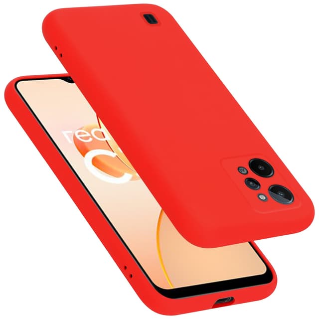 Realme C31 Skal Fodral Case (Röd)