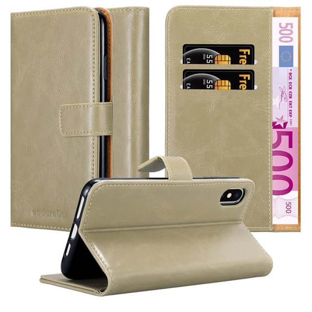iPhone XS MAX lommebokdeksel etui (brun)
