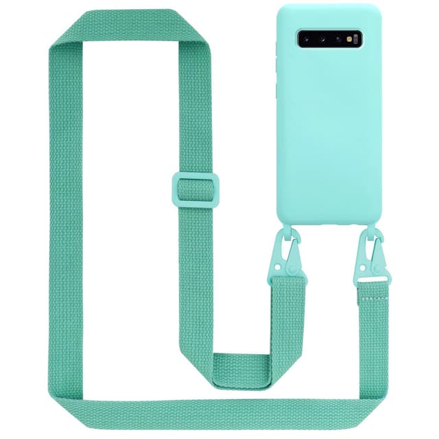 Samsung Galaxy S10 PLUS Skal Fodral Kedja (Turkos)