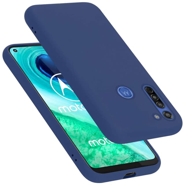 Motorola MOTO G8 Suojakuori Kotelo Case (Sininen)