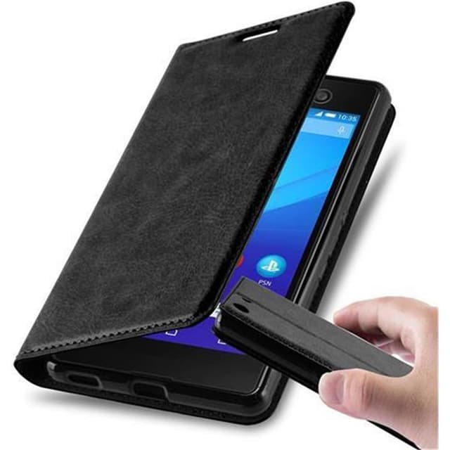 Sony Xperia M5 Suojakuori Lompakkokotelo (Musta)