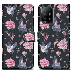 Oppo A94 5G Suojakuori Lompakkokotelo (Musta)