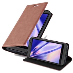 HTC ONE M9 Suojakuori Lompakkokotelo (Ruskea)