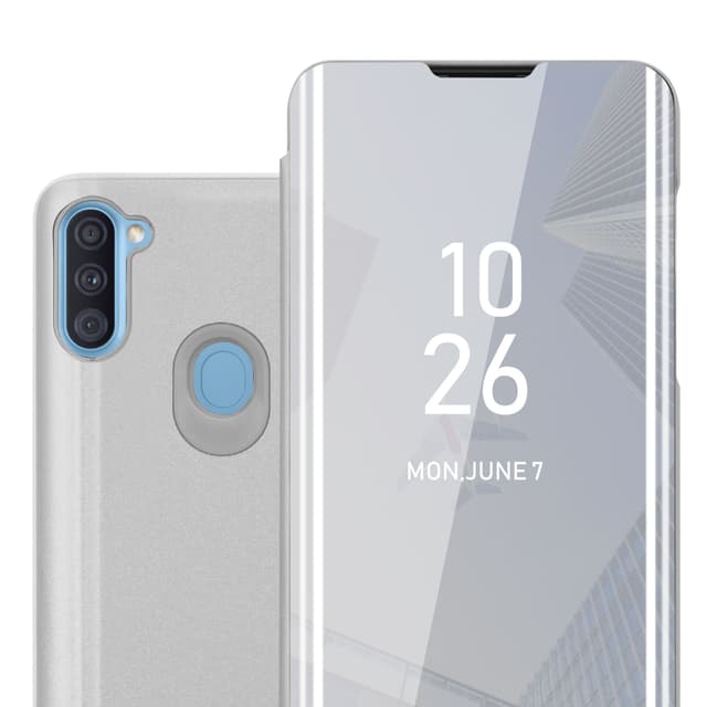 Samsung Galaxy A11 / M11 Plånboksfodral Skal (Silver)
