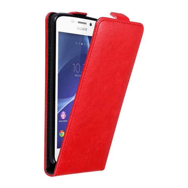 Sony Xperia M2 / M2 AQUA Pungetui Flip Cover (Rød)