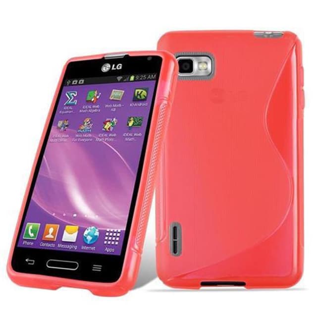 LG OPTIMUS F3 Skal Fodral Case (Röd)