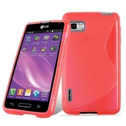 LG OPTIMUS F3 Suojakuori Case Cover (Punainen)
