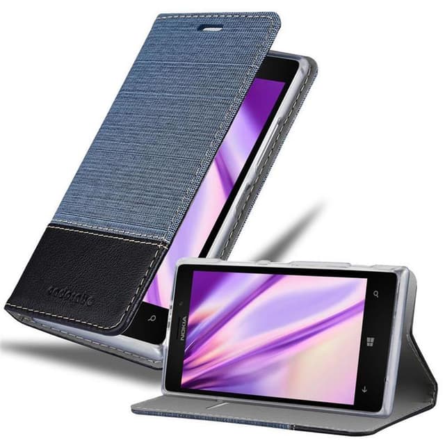 Nokia Lumia 925 Suojakuori Lompakkokotelo (Sininen)