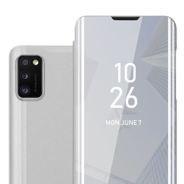 Samsung Galaxy A41 Plånboksfodral Skal (Silver)