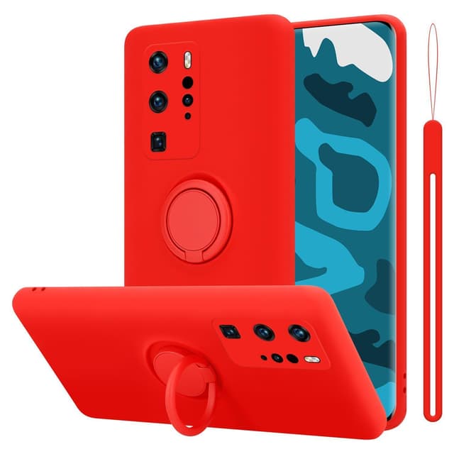 Deksel Huawei P40 PRO / P40 PRO+ Ring Case (rød)