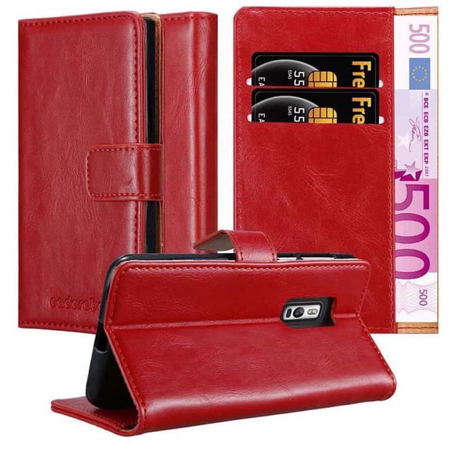 OnePlus 2 lommebokdeksel etui (rød)