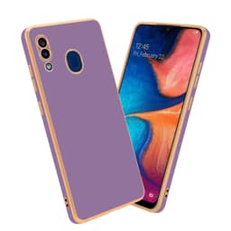 Samsung Galaxy A20 / A30 / M10s Skal Fodral Case (Lila)