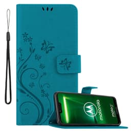 Motorola MOTO G7 POWER Pungetui Cover Case (Blå)