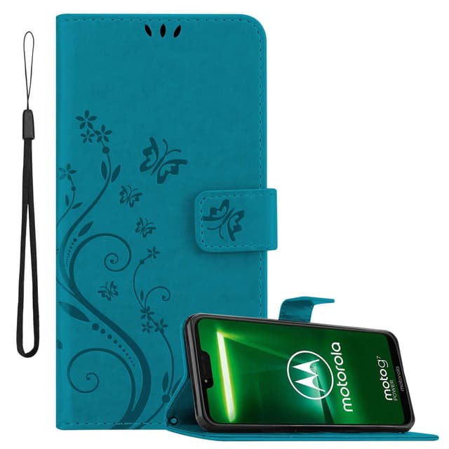 Motorola MOTO G7 POWER Pungetui Cover Case (Blå)