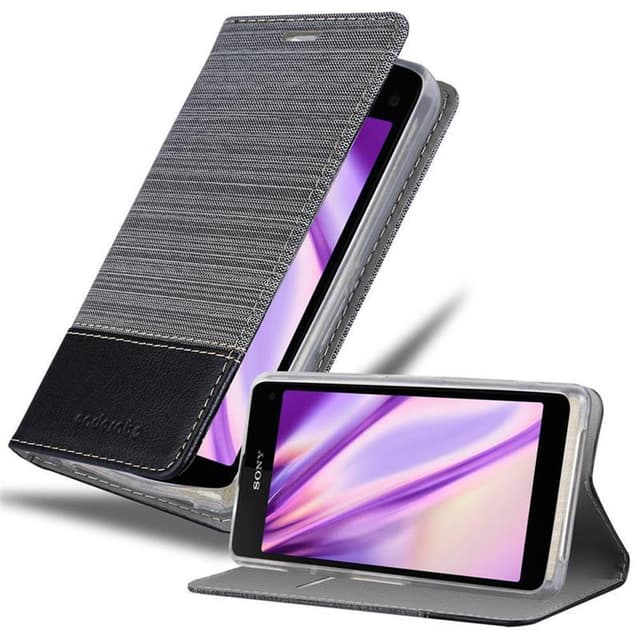 Sony Xperia Z1 COMPACT Plånboksfodral Skal (Grå)