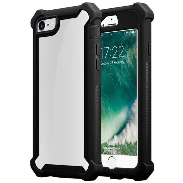 iPhone 7 / 7S / 8 / SE 2020 Suojakuori Kotelo (Musta)