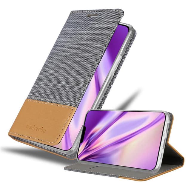 iPhone 12 MINI Suojakuori Lompakkokotelo (harmaa)