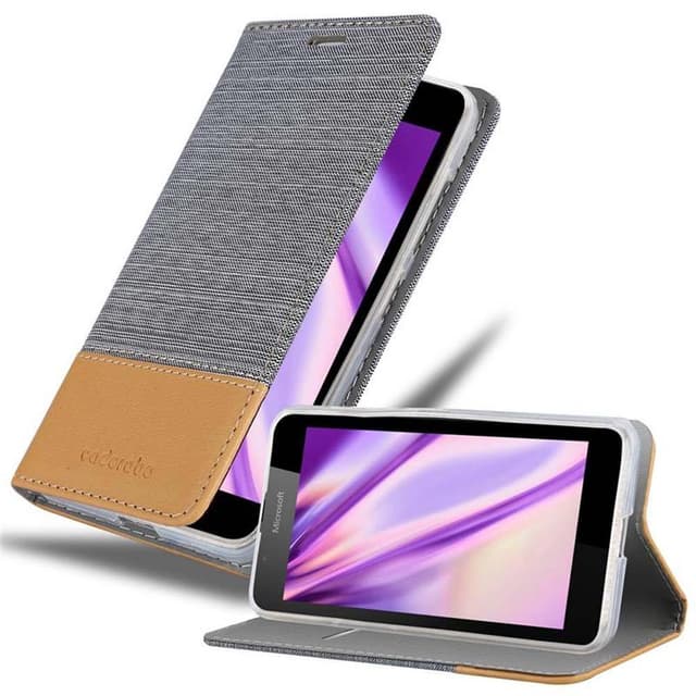 Nokia Lumia 540 Plånboksfodral Skal (Grå)