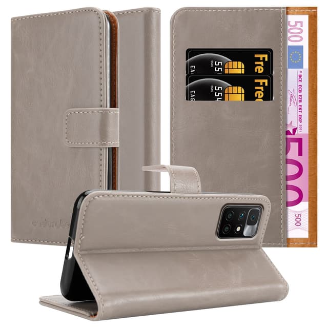 Xiaomi RedMi 10 lommebokdeksel etui (brun)