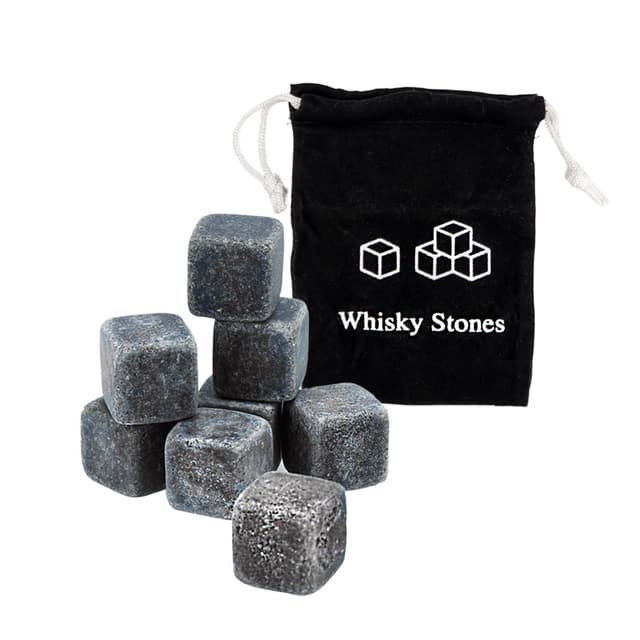 Whiskysteiner 9x isbiter kjølesteiner Kjølebiter (grå)