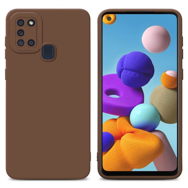 Samsung Galaxy A21s Cover Etui Case (Brun)