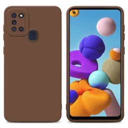 Samsung Galaxy A21s Suojakuori Kotelo (Ruskea)
