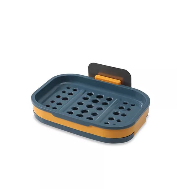Tvålkopp 13x9x2 cm tvålhållareutan borrning (mörkblå)