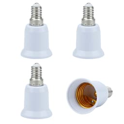 Lampeadapter for omformatering av 4x sett (E14 til E27)