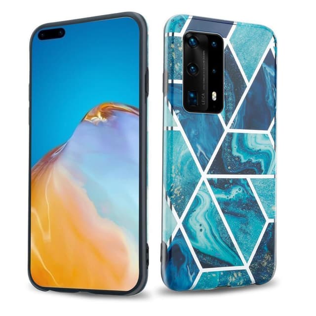 Huawei P40 Pungetui Cover Case (Blå)