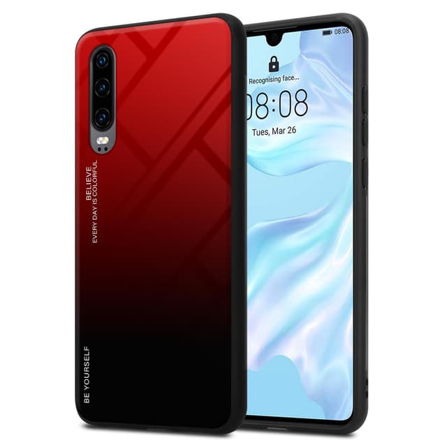 Huawei P30 Skal Fodral Case (Svart)