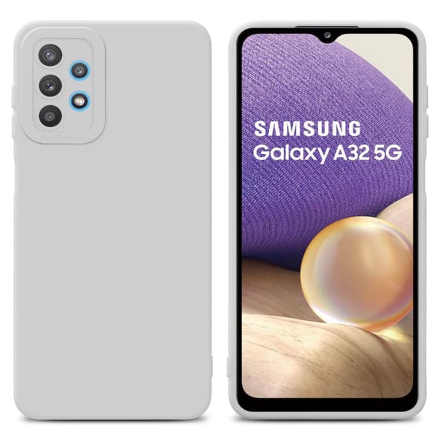 Samsung Galaxy A32 5G Skal Fodral Case (Vit)