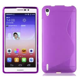 Huawei ASCEND P7 Etui Case Cover (Lilla)