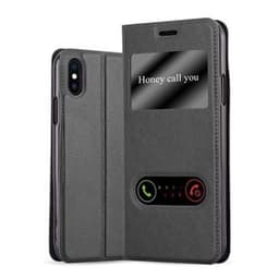 iPhone X / XS lommebokdeksel cover (svart)